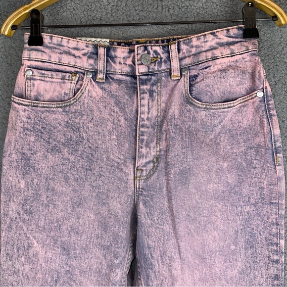 Rebecca Taylor La Vie Jeans Ines Womens 27 Pink Acid High Rise Slim Straight NEW - Picture 7 of 14